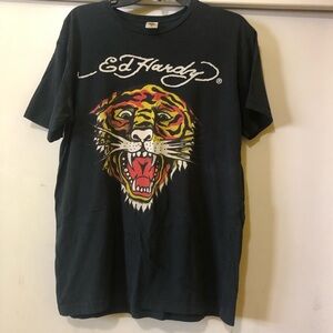 Vintage Ed hardy black men T shirt